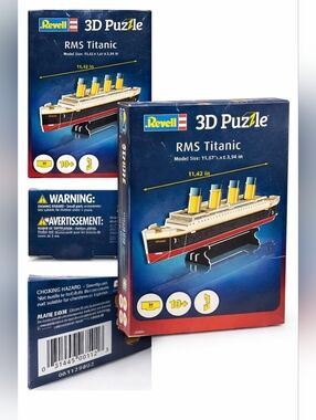 Revell‎ 3D Puzzle RMS Titanic Model Kit 30 Pieces Ages 10+ Complete Box
